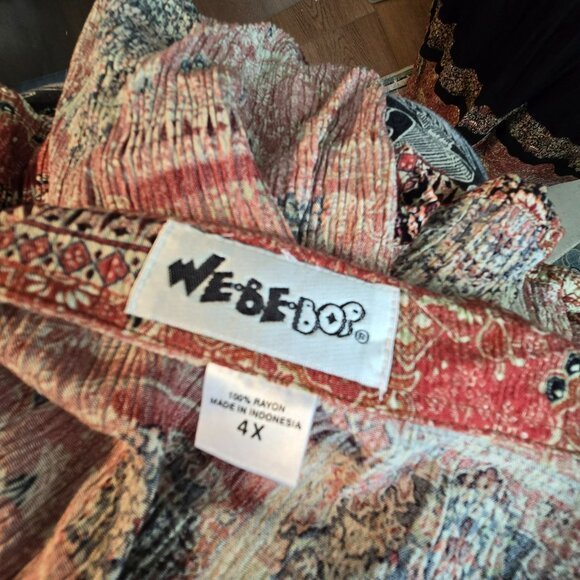 Womens Black Sleeveless Crinkle Dress Embroidered & Matching Shirt JJ4087 - Picture 9 of 13